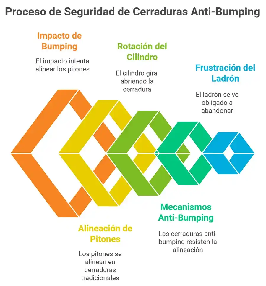 Cómo funcionan las cerraduras anti-bumping - infografia Cómo funcionan las cerraduras anti-bumping - infografia