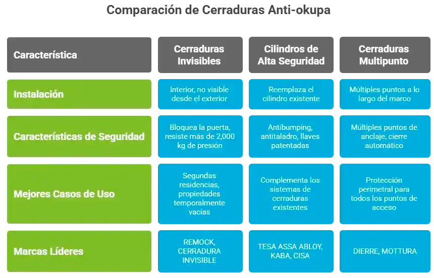 infografia - comparacion cerraduras anti-okupa